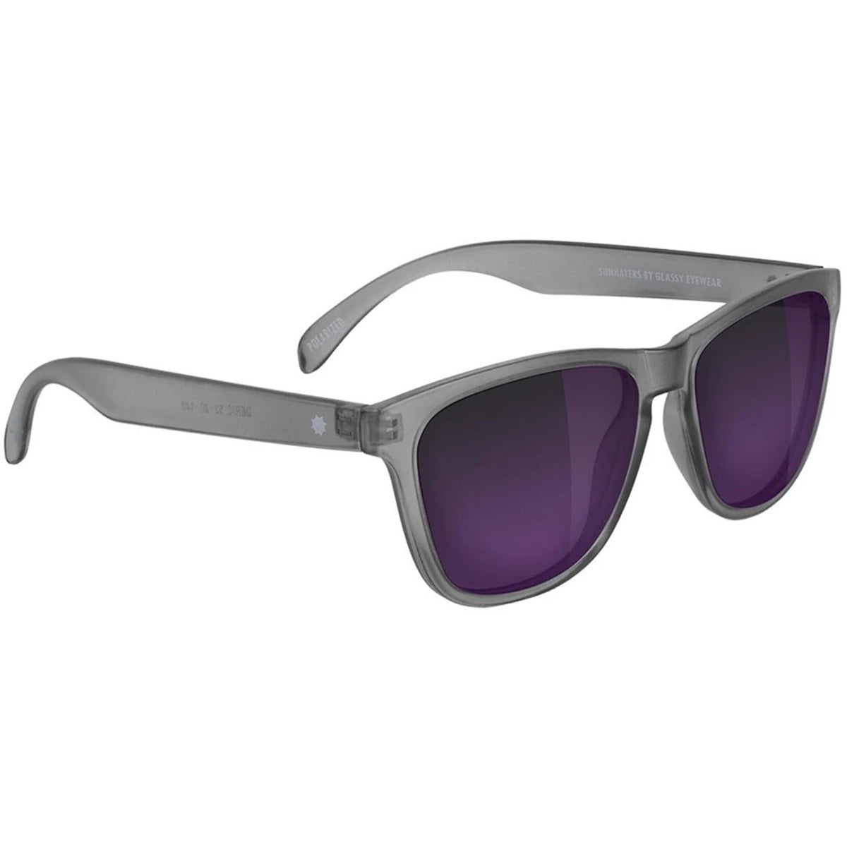 Glassy Deric Polarized Sunglasses - Matte Dark Grey/Purple Mirror image 1