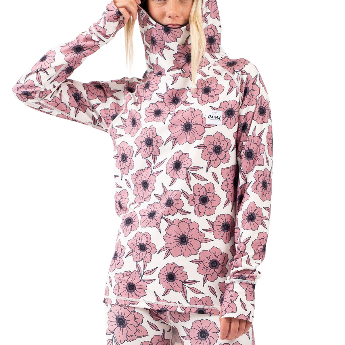 Eivy Icecold Hood Top Snowboard Base Layer - Wall Flowers image 1