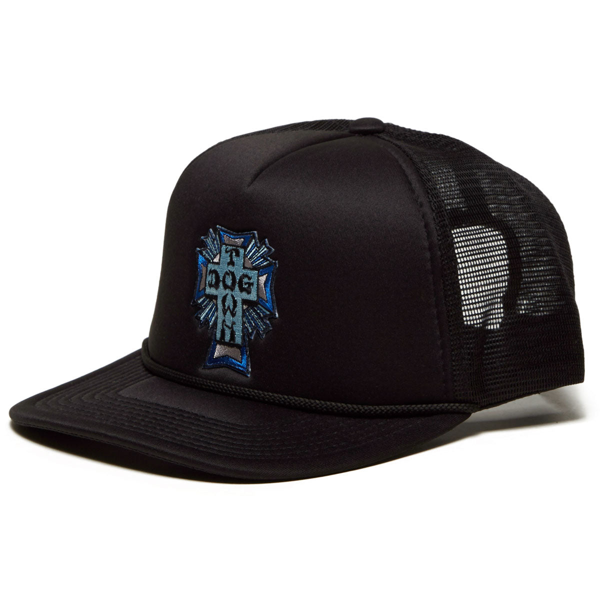 Dogtown Blue Cross Patch Mesh Hat - Black image 1