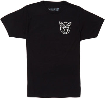 Pig F and B Head T-Shirt - Black