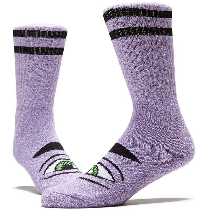 Toy Machine Heather Sect Eye Socks - Purple Heather