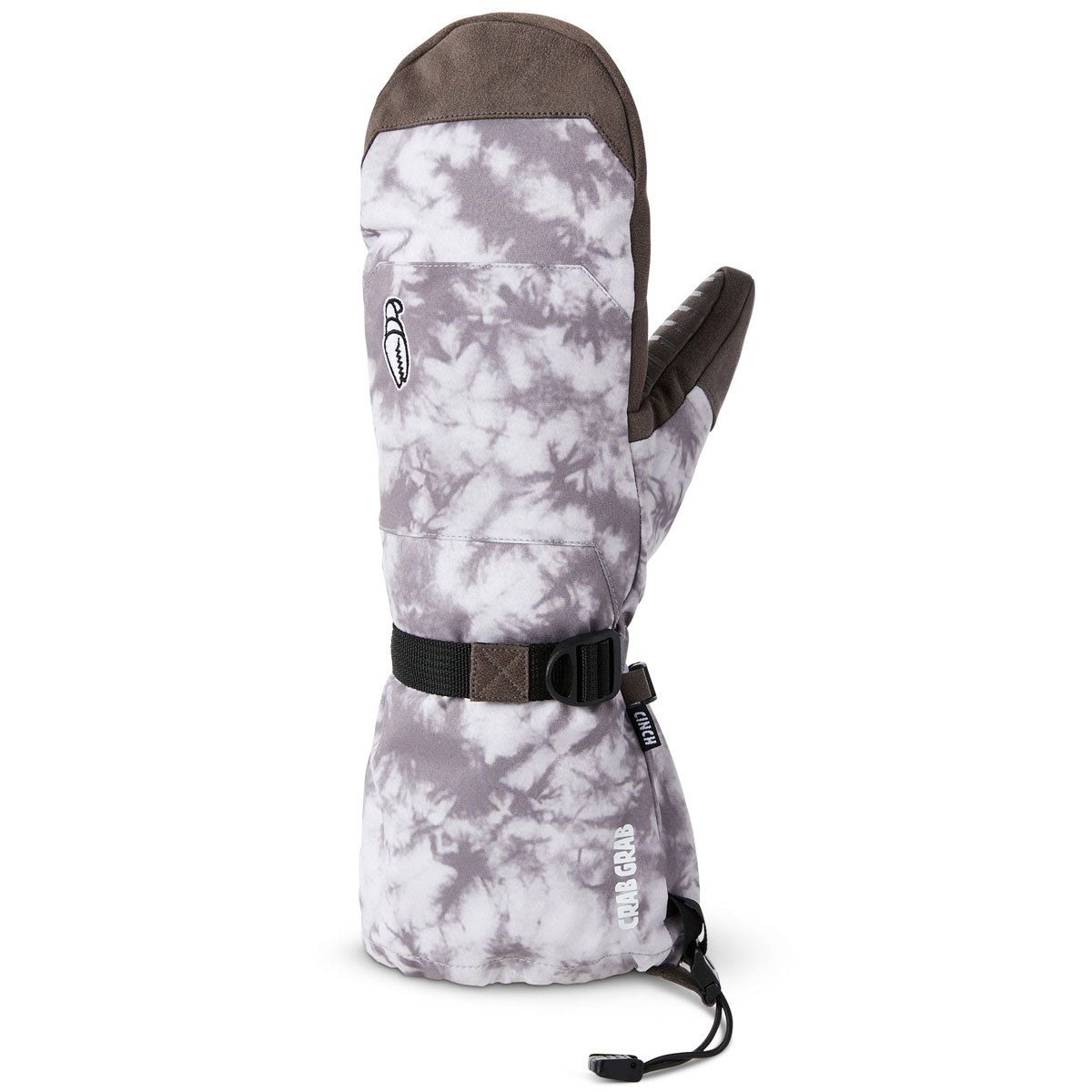 Crab Grab Cinch Mitt Snowboard Gloves - Grey Tie Dye image 1