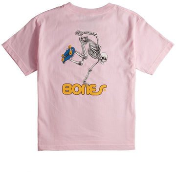Powell-Peralta Youth Skateboard Skeleton T-Shirt - Light Pink