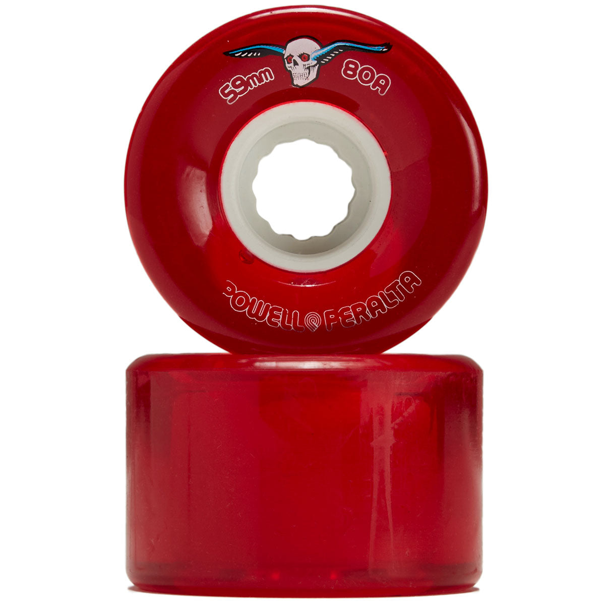 Powell-Peralta Clear Cruisers 80A Skateboard Wheels - Red - 59mm image 2