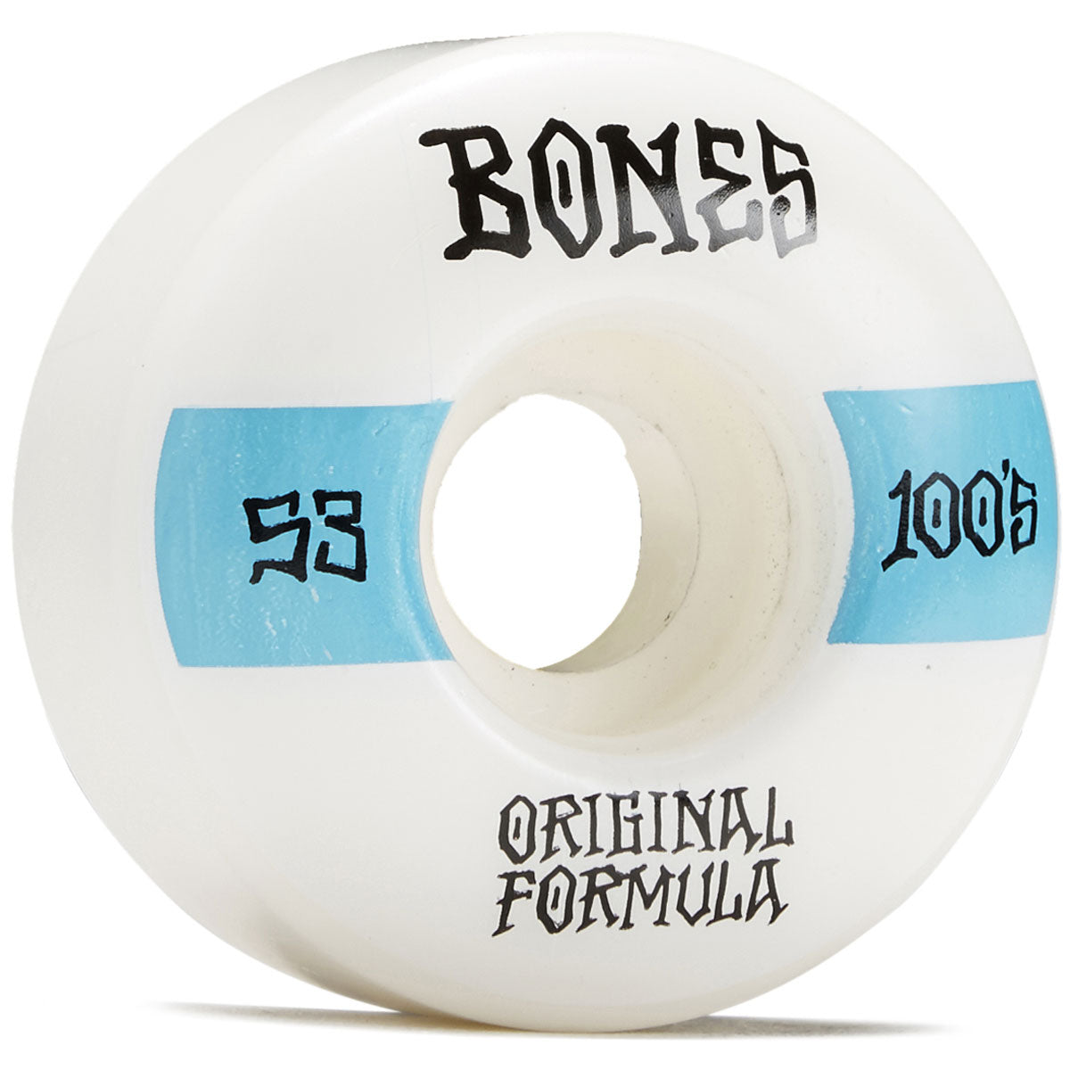Bones 100s OG Formula V4 Wide Skateboard Wheels - White - 53mm image 1