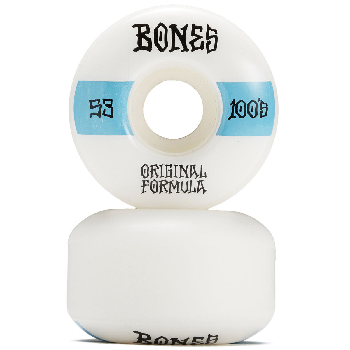 Bones 100s OG Formula V4 Wide Skateboard Wheels - White - 53mm image 2