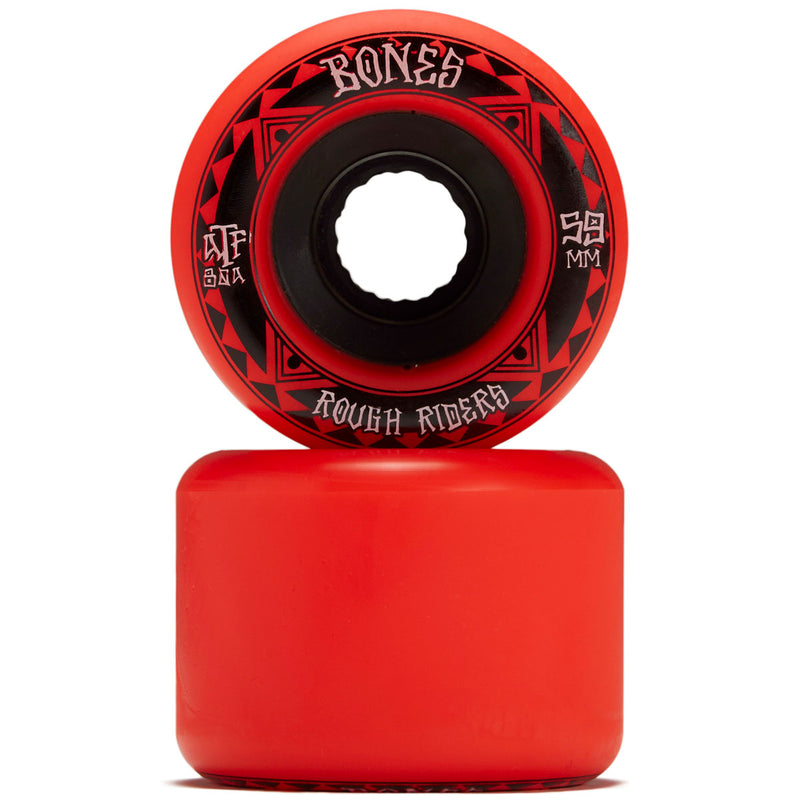 Bones Rough Riders Runners Skateboard Wheels - Red - 59mm