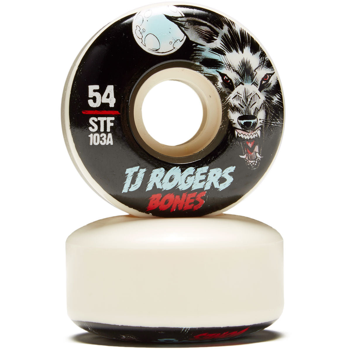 Bones Rogers Black Wolf 103A V3 Slims Skateboard Wheels - 54mm image 2