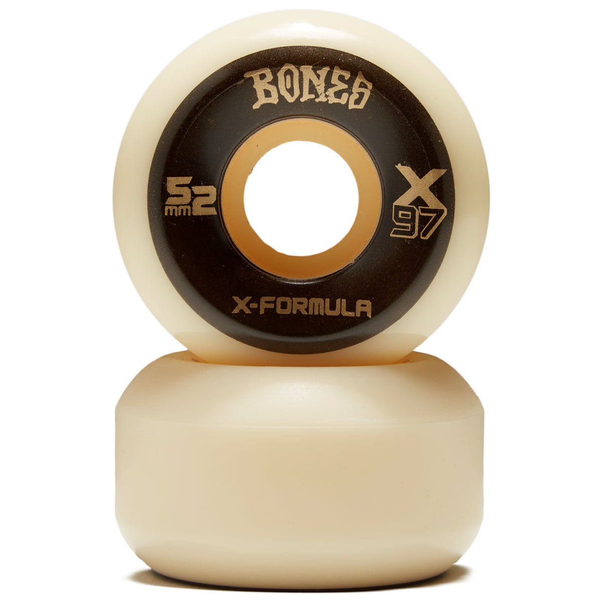 Bones X Formula 97a V5 Sidecut Skateboard Wheels - White - 52mm image 2