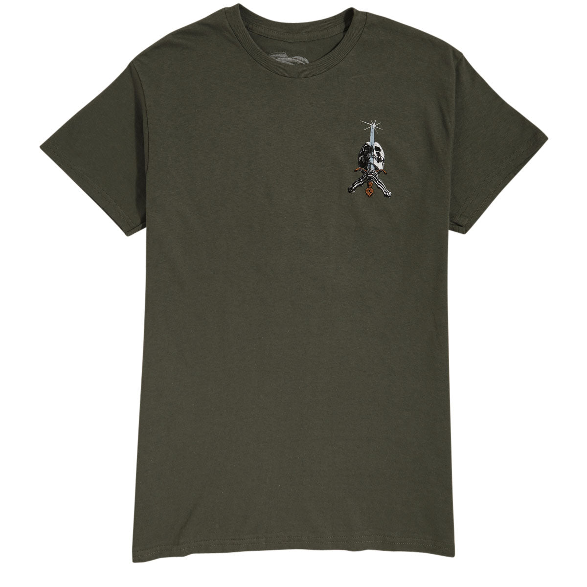 Powell-Peralta Skull & Sword II T-Shirt - Military Green image 2