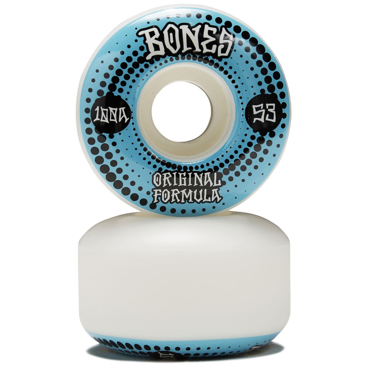 Bones 100s OG Formula Dots V4 Wide Skateboard Wheels - White - 53mm image 2