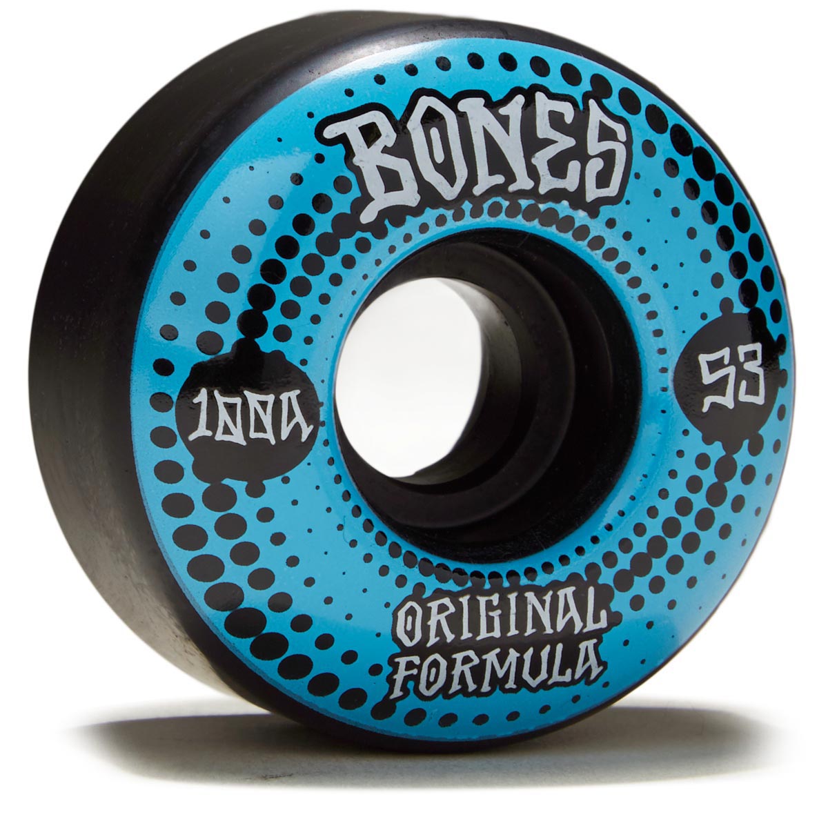 Bones 100s OG Formula Dots V4 Wide Skateboard Wheels - Black - 53mm image 1