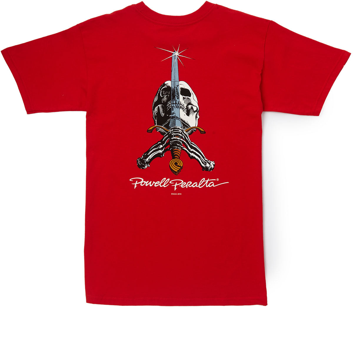 Powell-Peralta Skull And Sword T-Shirt - Red – CCS