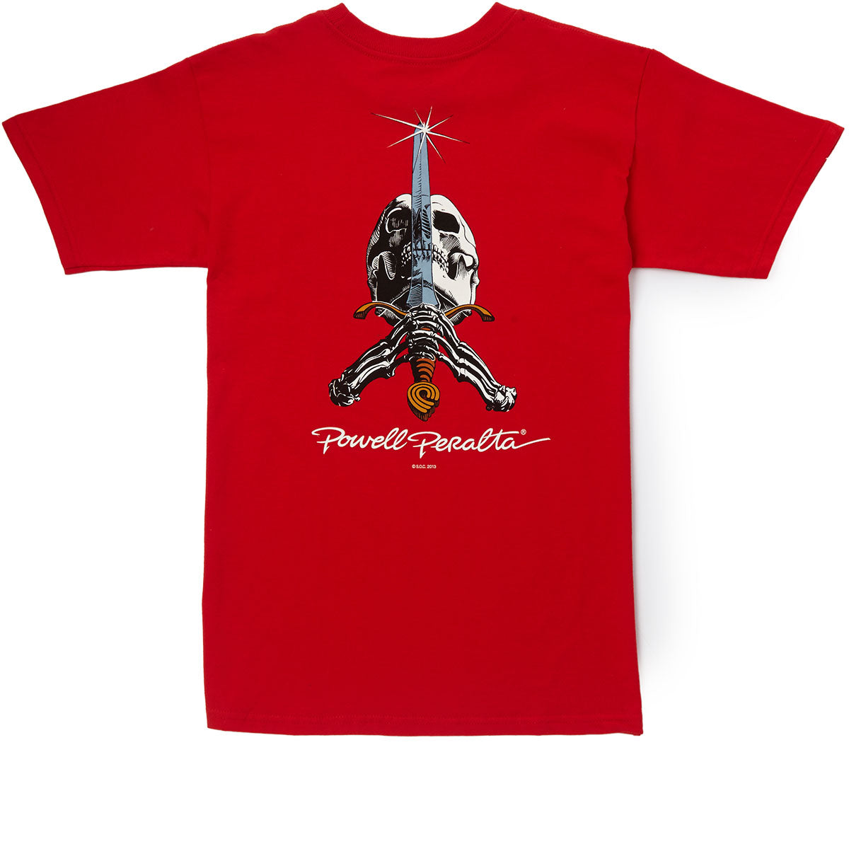 Powell-Peralta Skull And Sword T-Shirt - Red image 1