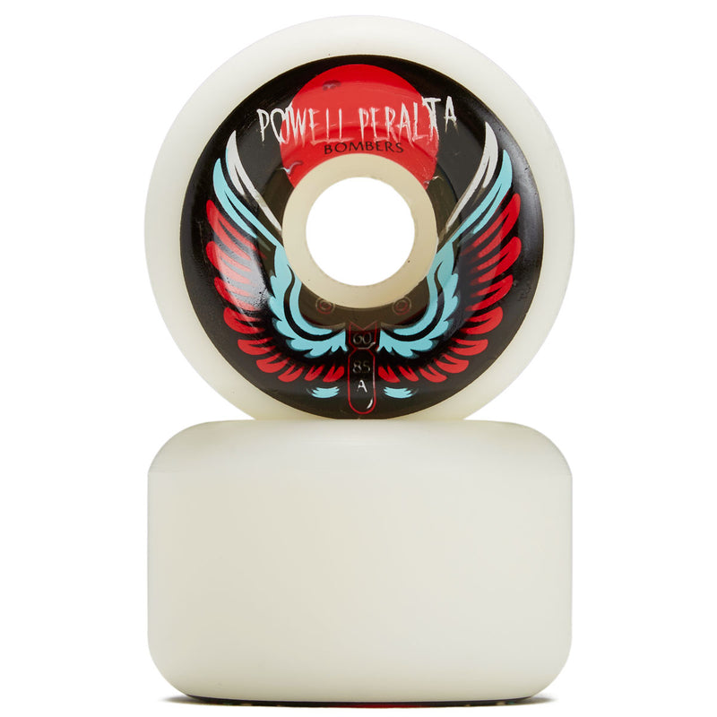 Powell-Peralta Bombers 3 85A Skateboard Wheels - White - 60mm
