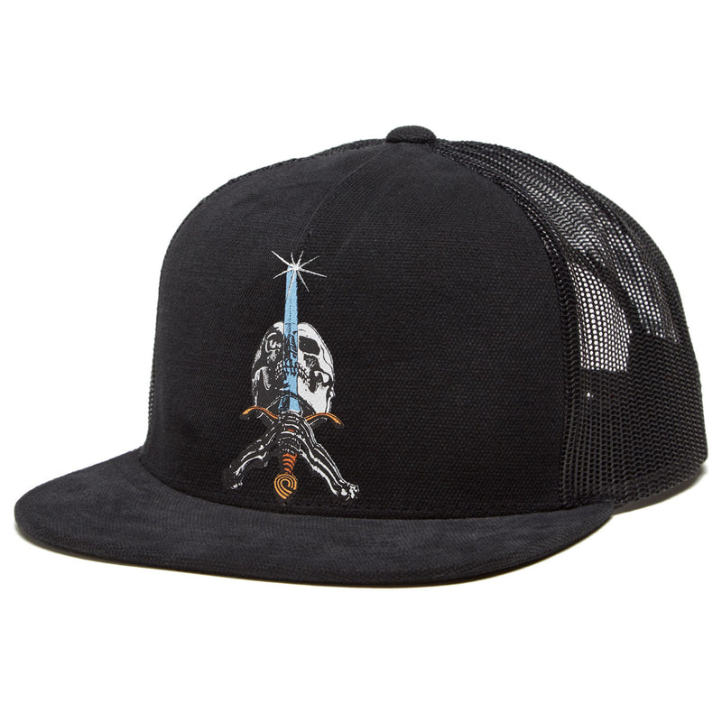 Powell-Peralta Skull And Sword Trucker Hat - Black