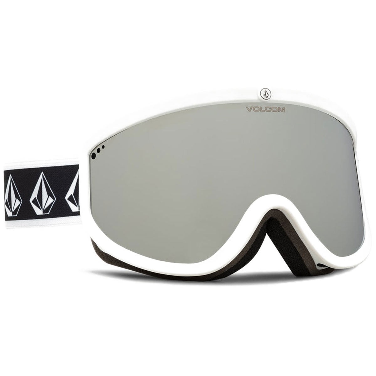 Volcom Footprints Snowboard Goggles - White Rerun/Silver Chrome image 3