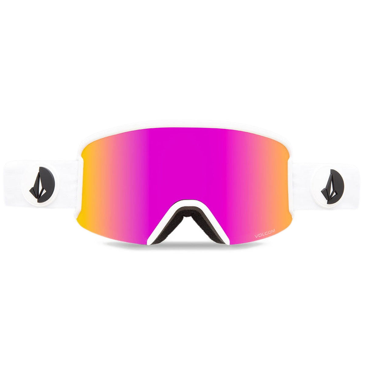 Volcom Garden Snowboard Goggles - Matte White/Pink Chrome image 1