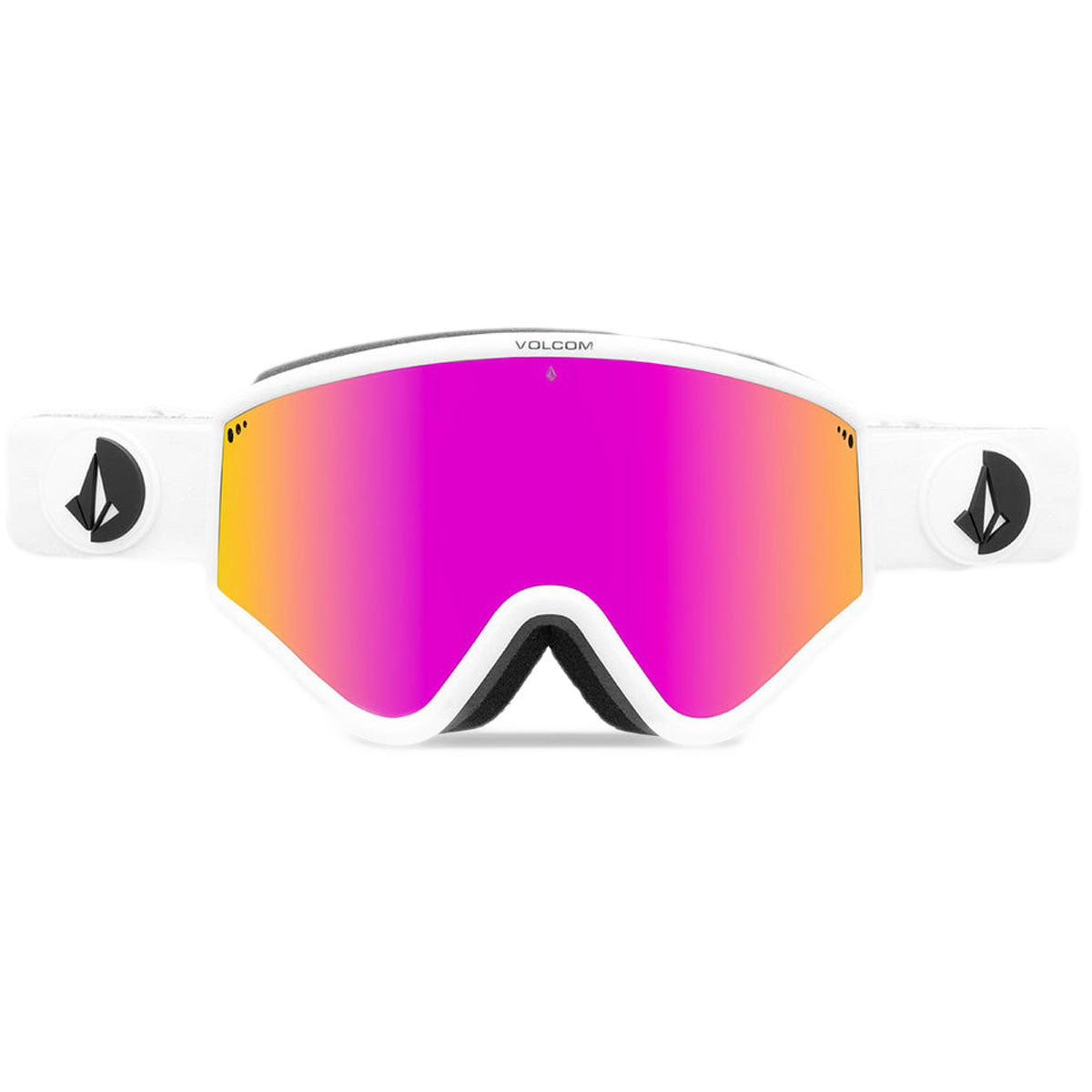 Volcom Yae Snowboard Goggles - Matte White/Pink Chrome image 1