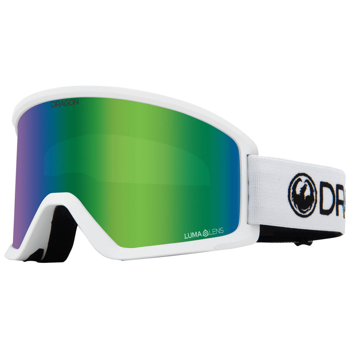 Dragon DX3 OTG Snowboard Goggles - White/Lumalens Green Ion image 1