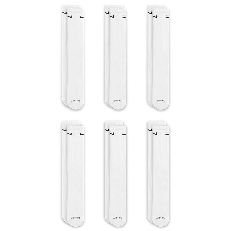 Nike Everyday Plus Cushioned 6 Pack of Socks - White/Black