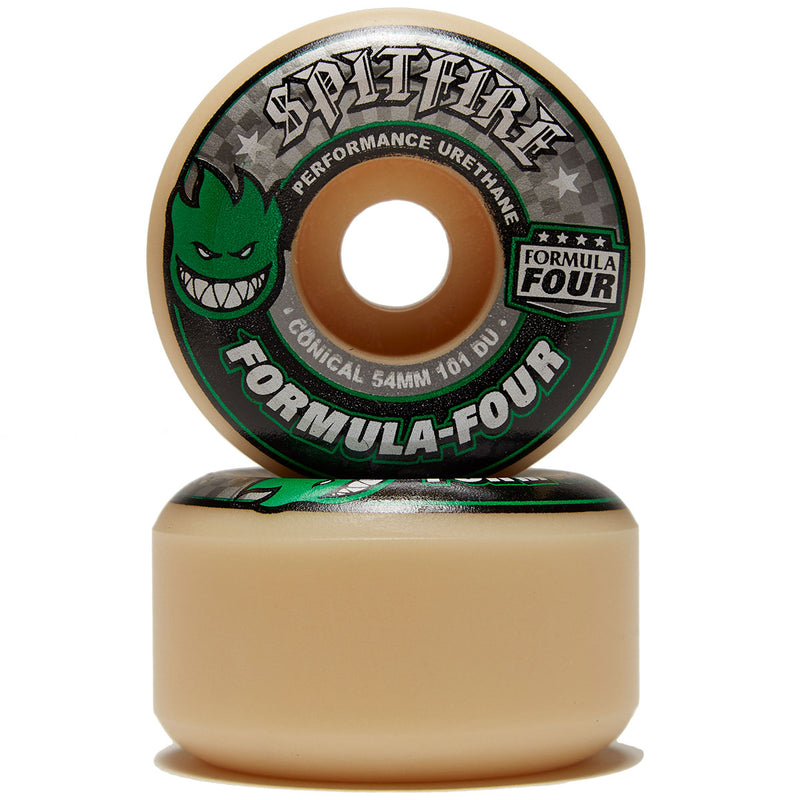 Spitfire F4 101d Conical Skateboard Wheels - Green - 54mm