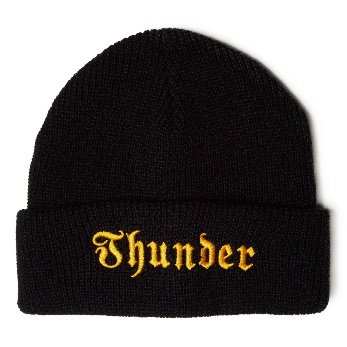 Thunder Evil EMB Cuff Beanie - Black/Yellow image 1