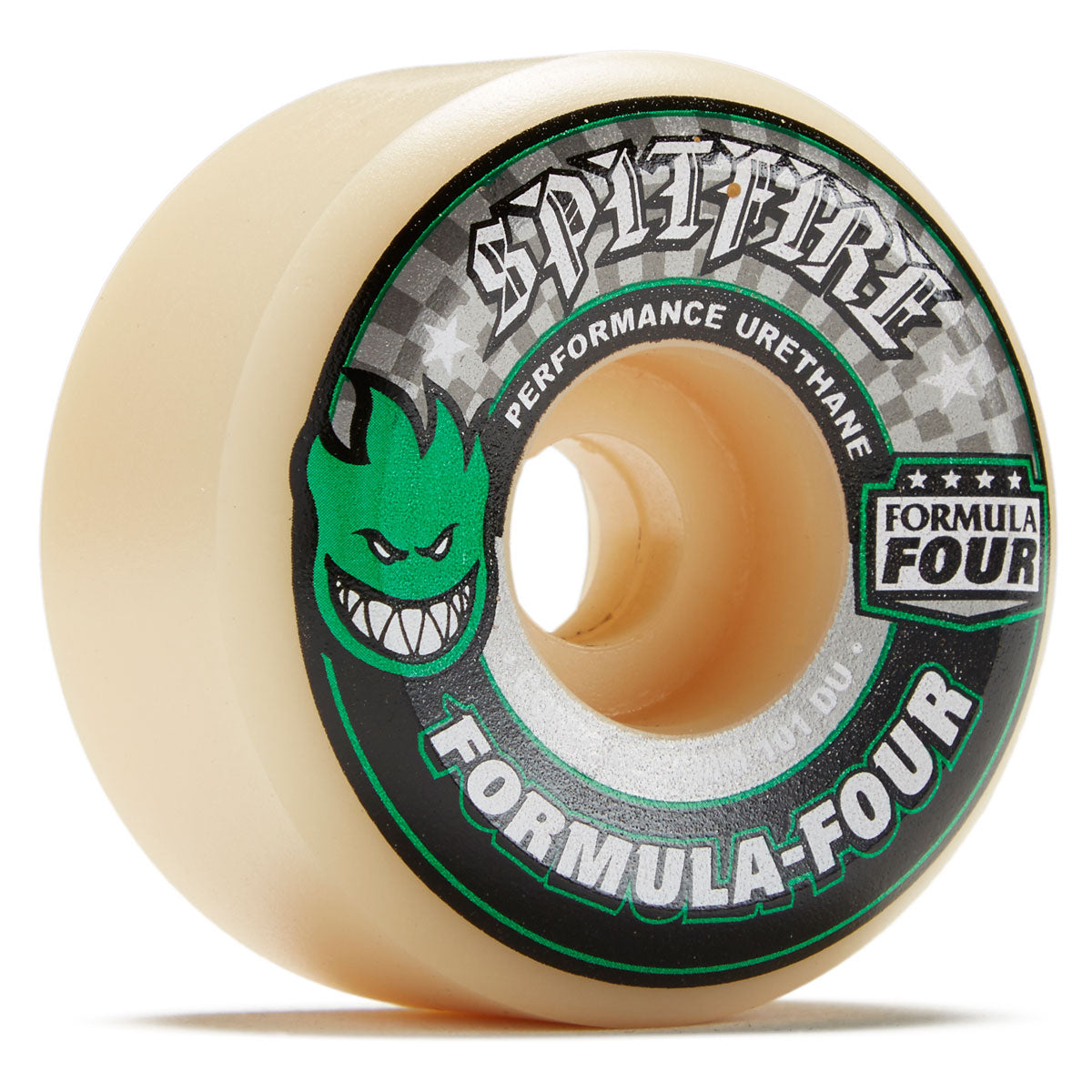 Spitfire F4 Conical 101a Skateboard Wheels - Green - 56mm image 1