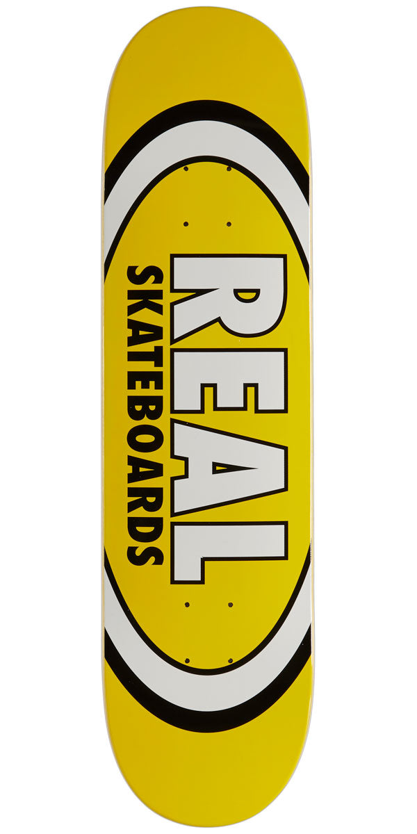 Real Team Classic Oval Skateboard Deck - Yellow - 8.06