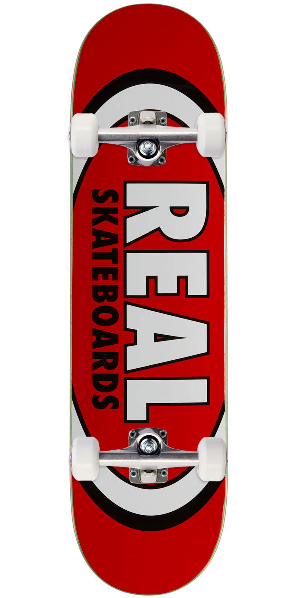 Real Team Classic Oval Skateboard Complete - Red - 8.12