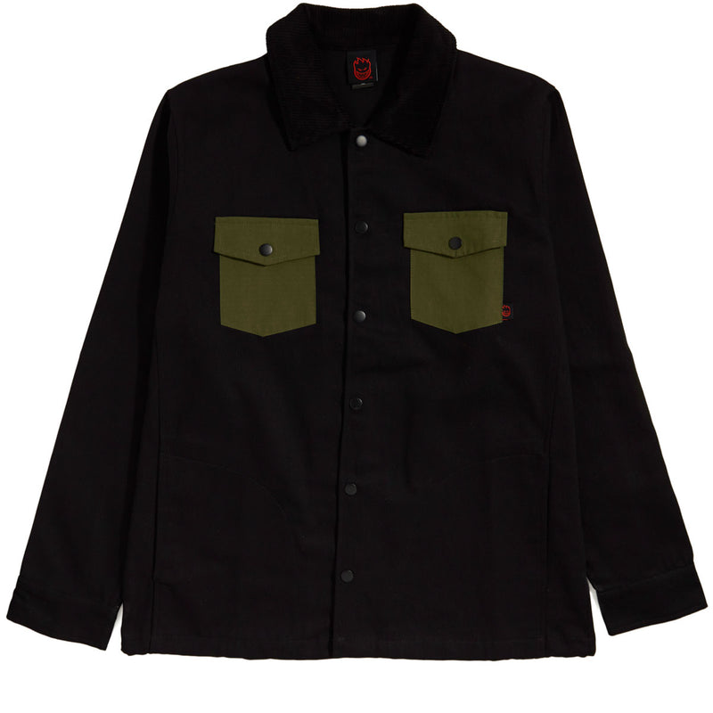 Spitfire Classic Swirl Overlay Jacket - Black/Olive