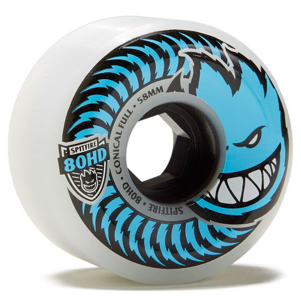 Spitfire 80hd Conical Full Skateboard Wheels - Clear - 58mm – CCS