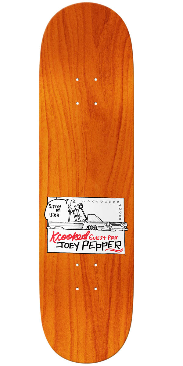 Krooked Joey Pepper Guest Pro Skateboard Deck - Yellow - 8.25