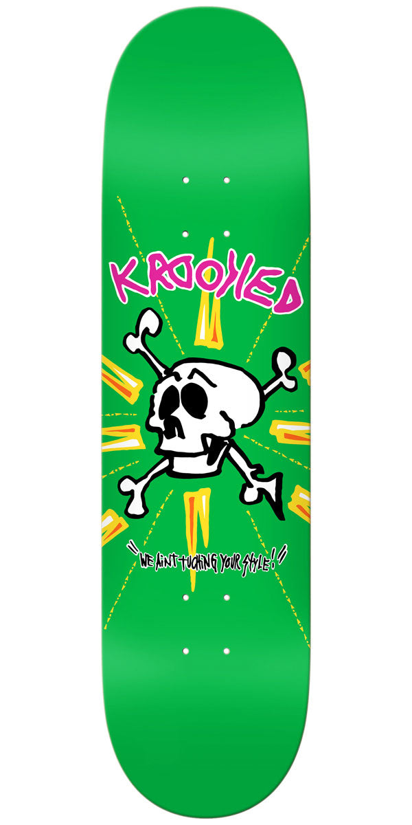 Krooked Style Skateboard Deck - Green - 8.12