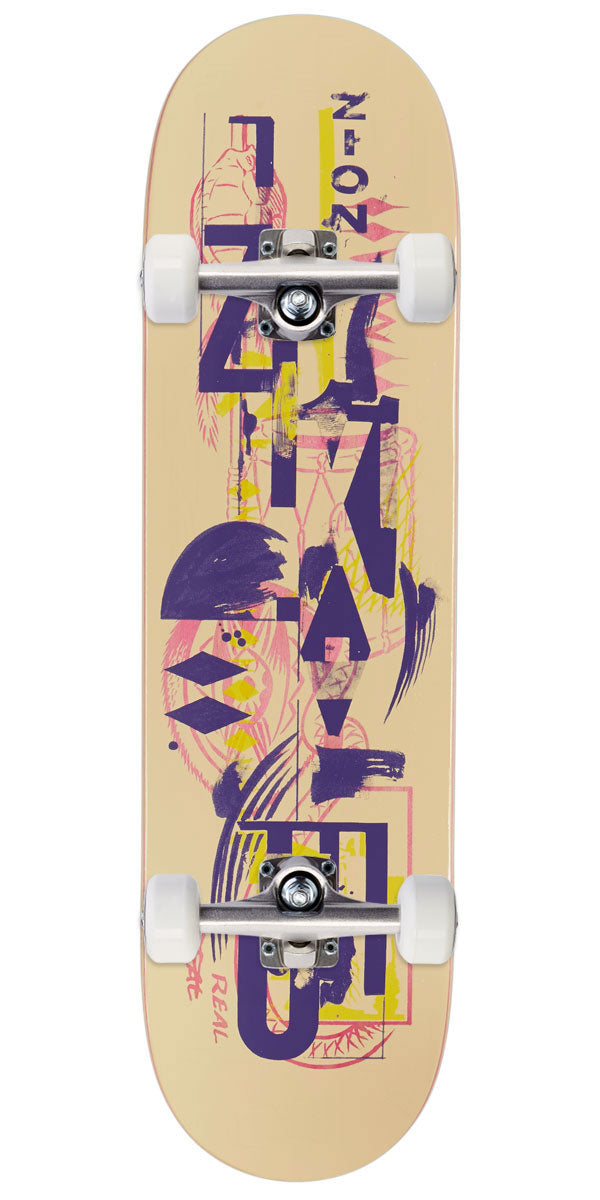 Real Zion Abstraction Skateboard Complete - Cream - 8.50