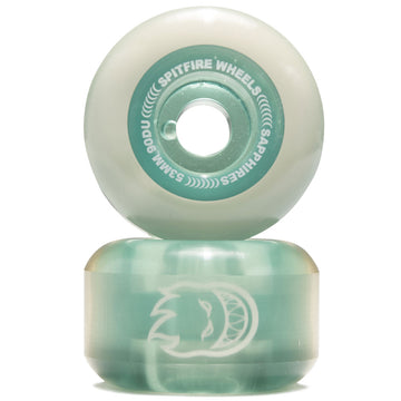 Spitfire 90d Sapphires Skateboard Wheels - Clear Green - 53mm