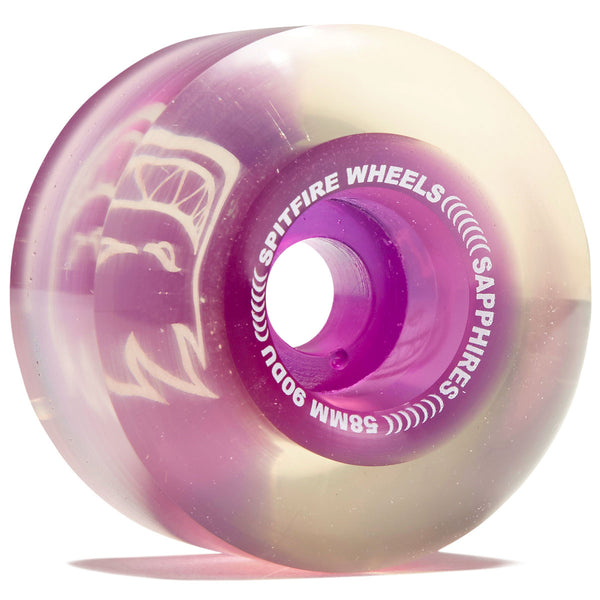 Spitfire 90d Sapphires Skateboard Wheels - Clear Purple - 58mm – CCS