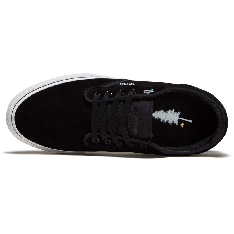 Emerica Dickson Shoes - Black/White/Gold