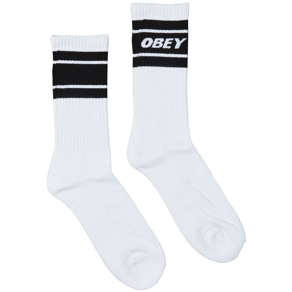 Obey Cooper II Socks - White/Black image 1