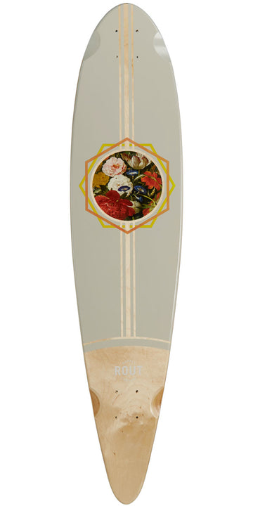 Rout Floral Pintail Longboard Deck