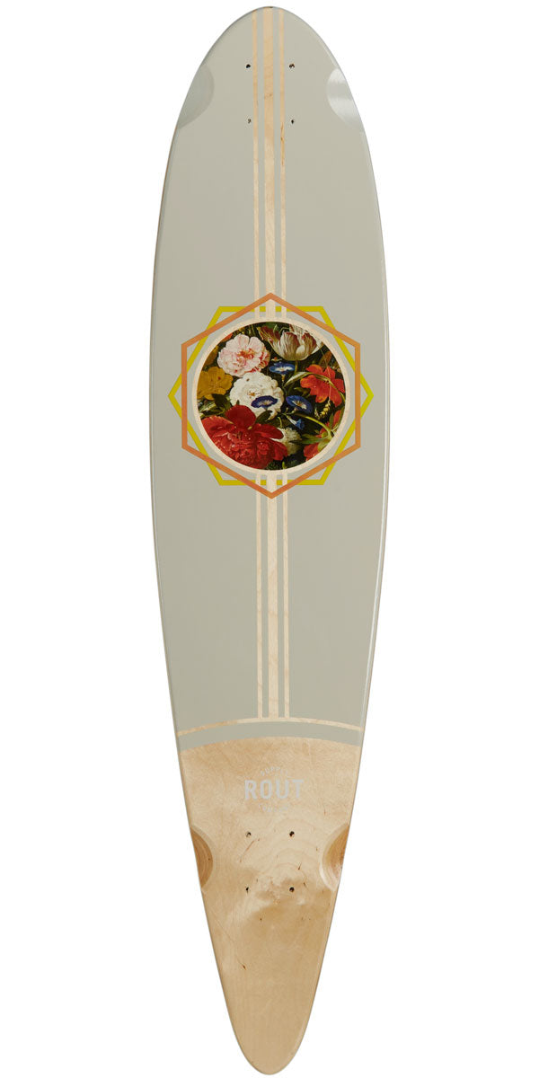 Rout Floral Pintail Longboard Deck image 1