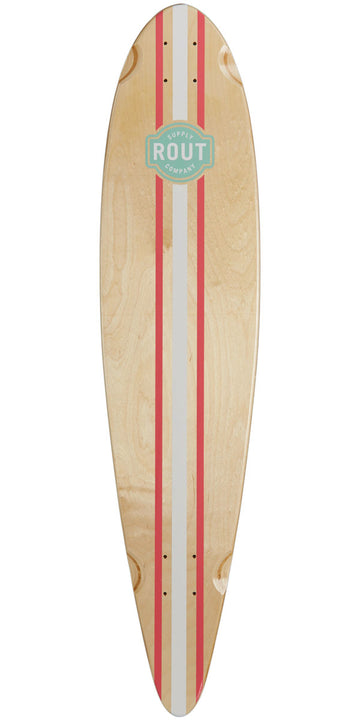 Rout Pinstripe Pintail Longboard Deck
