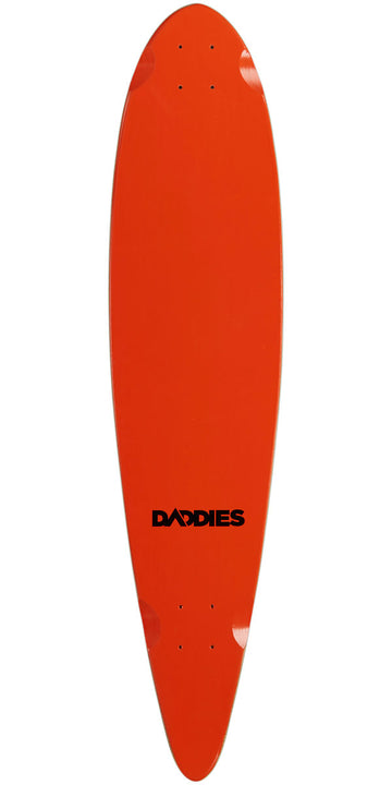 Daddies Logo Pintail Longboard Deck - Orange