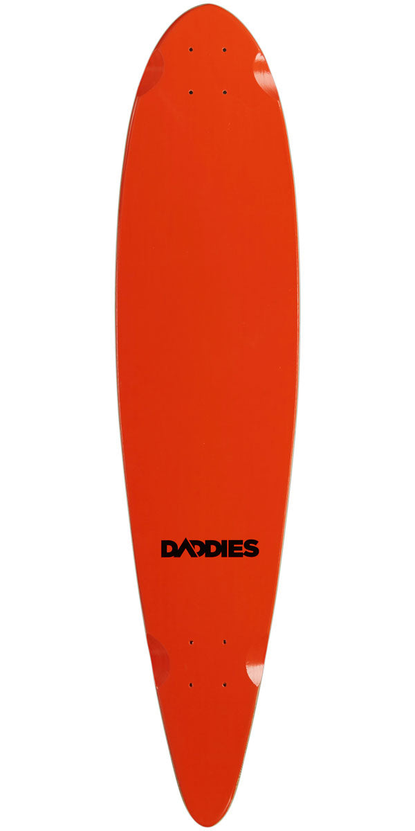 Daddies Logo Pintail Longboard Deck - Orange image 1