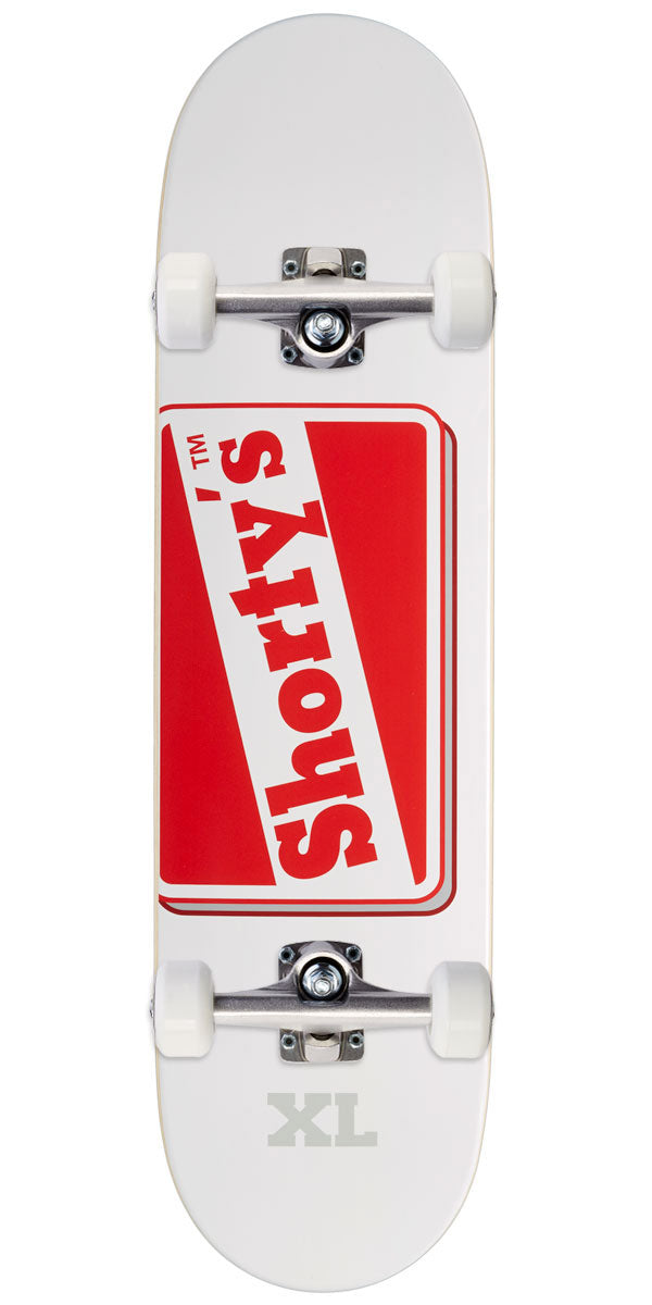 Shorty's OG Logo Skateboard Complete - White/Red - 8.25