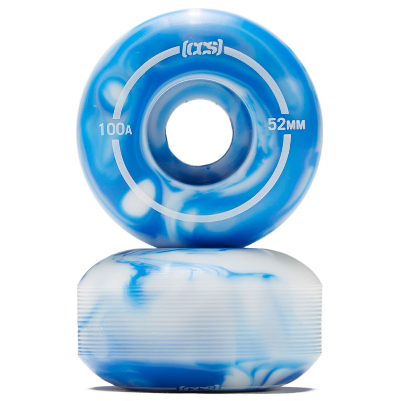 CCS Swirl Skateboard Wheels - Blue - 52mm
