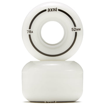 CCS Cruiser 78a Skateboard Wheels - White - 52mm