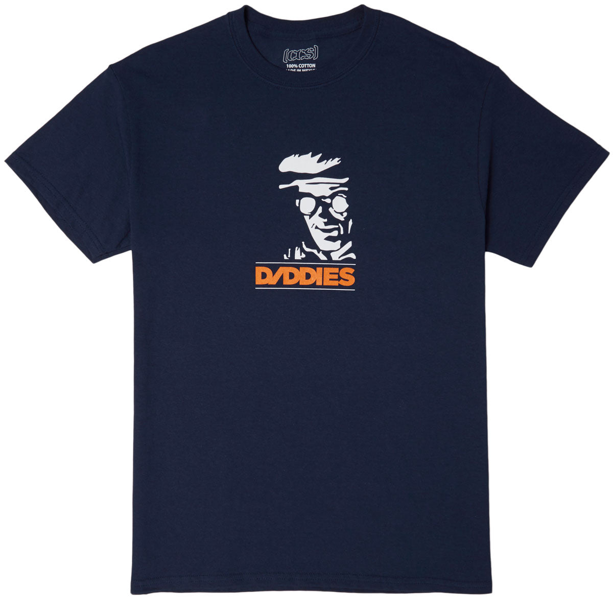 Daddies Board Shop Welder T-Shirt - Navy/White/Orange image 1
