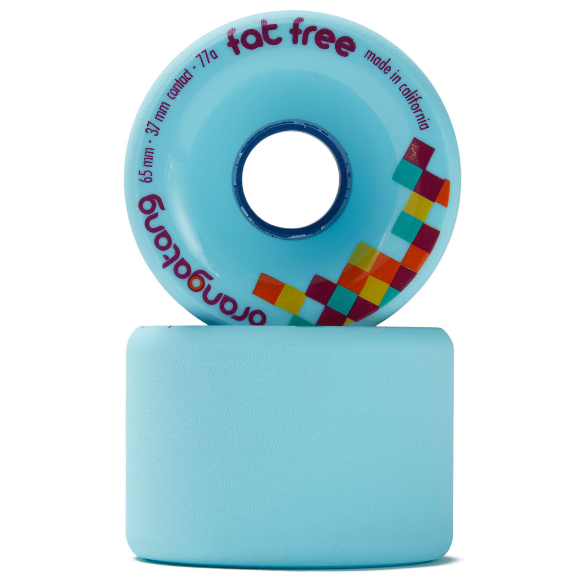 Orangatang Fat Free Freeride 77a Longboard Wheels - Blue - 65mm – CCS