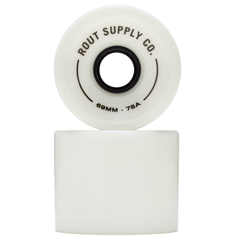 Rout Longboard Wheels - 69mm 78a - White